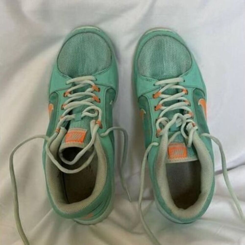 Nike‎ Flex Trainer 4 Women's Running Athletic Teal/Orange Size 8.5 -302. #643083